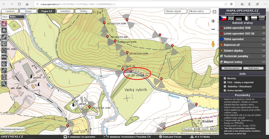 mapa s popisem